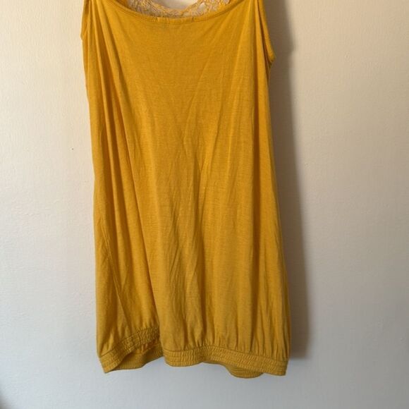 Calypso Christiane Celle Boho Tankโ Top Small Yellow Lace Trim Flowy Summer - Picture 9 of 9